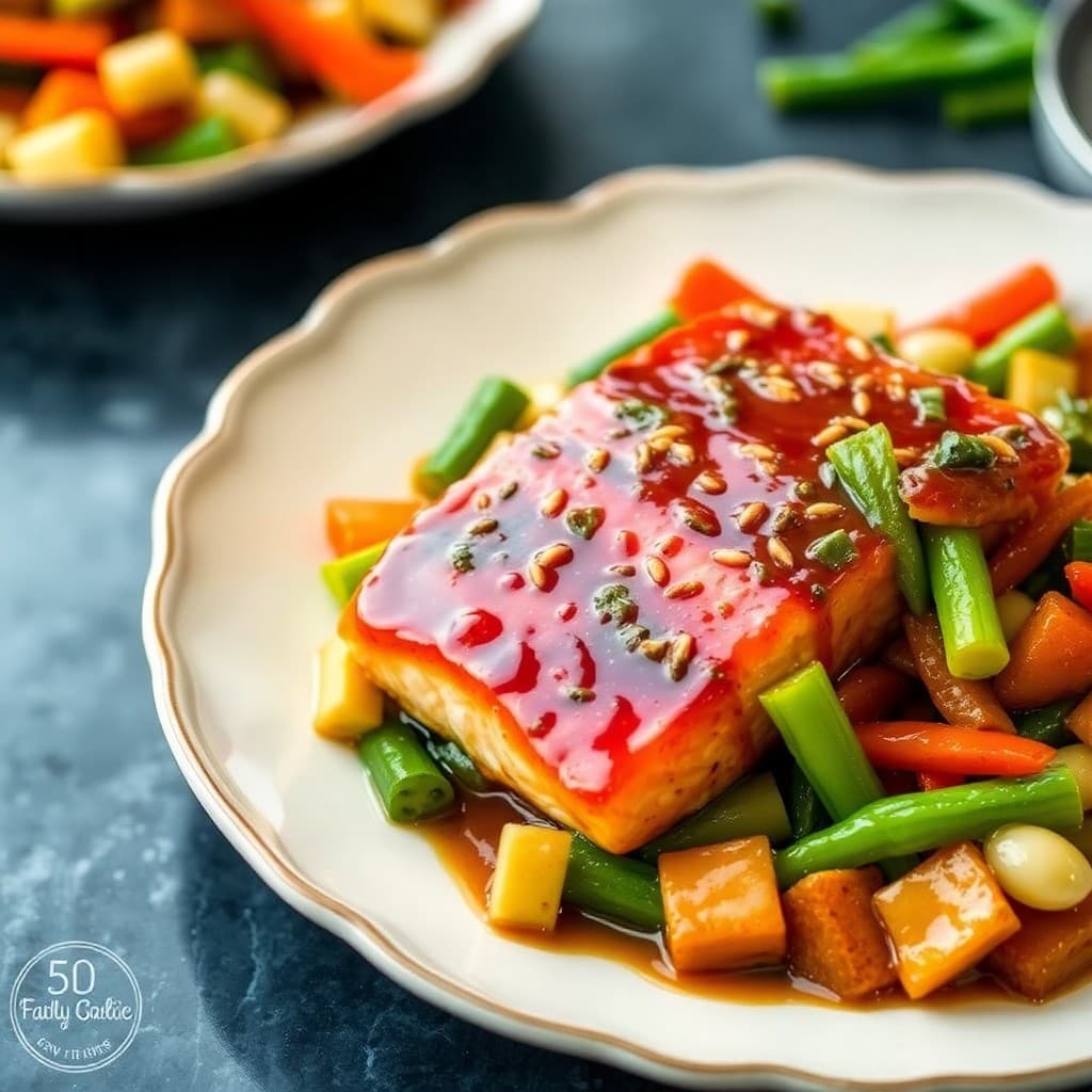 Honey Garlic Glazed Salmon Stir-Fry