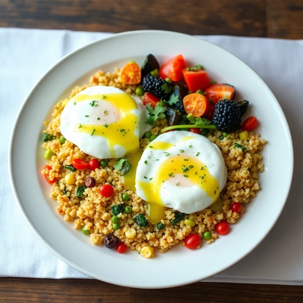 Mediterranean Quinoa and Egg Breakfast Bowl