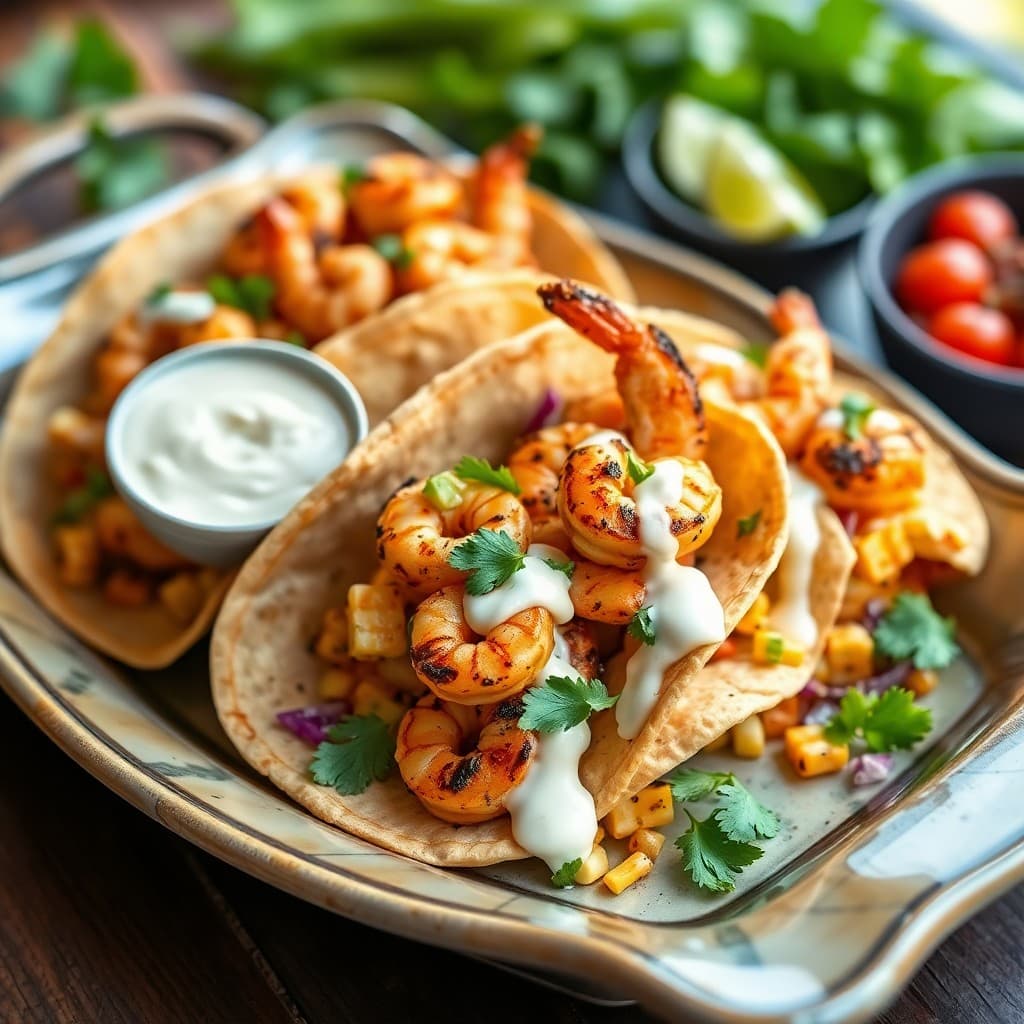 Mexican Street Corn Shrimp Taco Bar