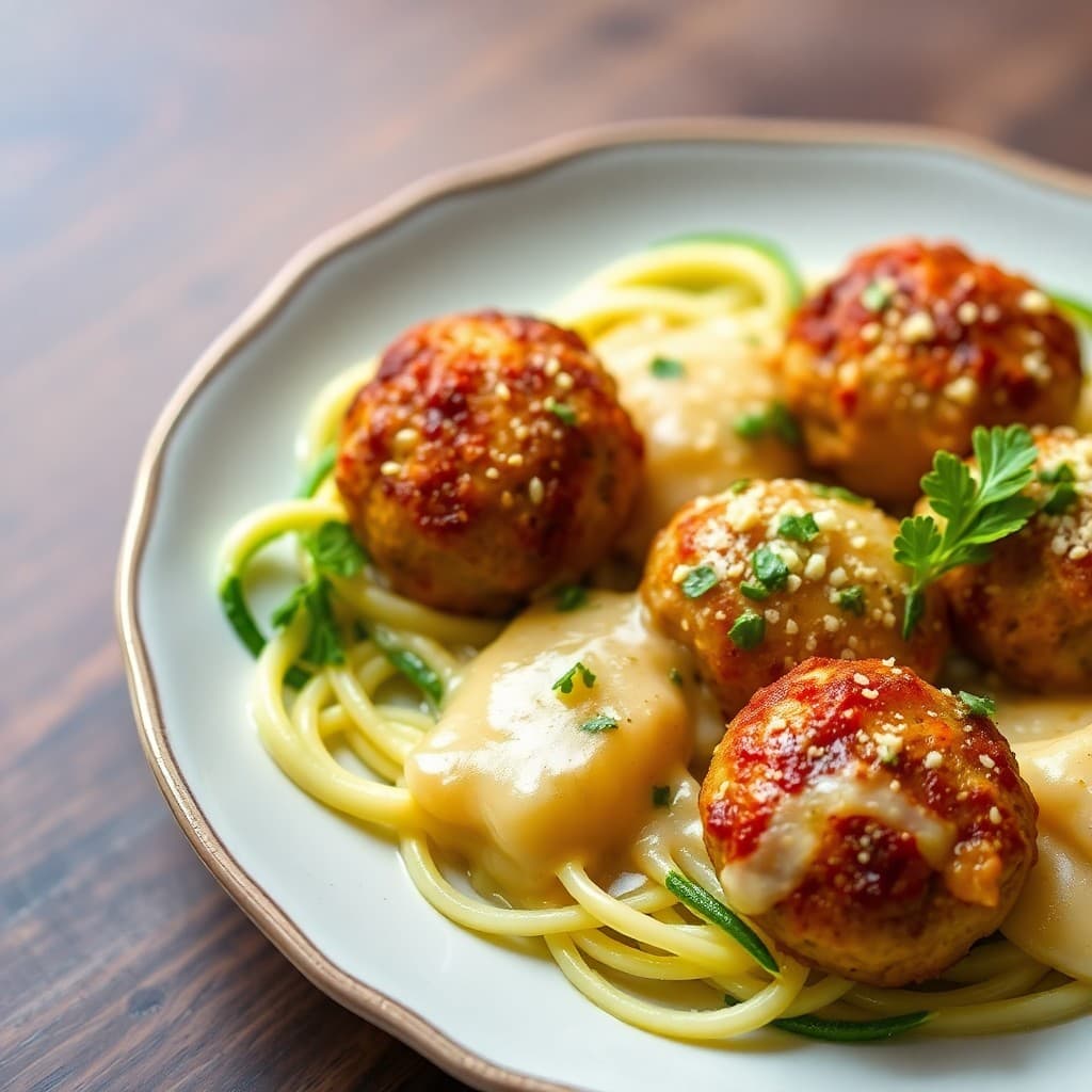 Zesty Lemon-Garlic Chicken Parm Meatballs