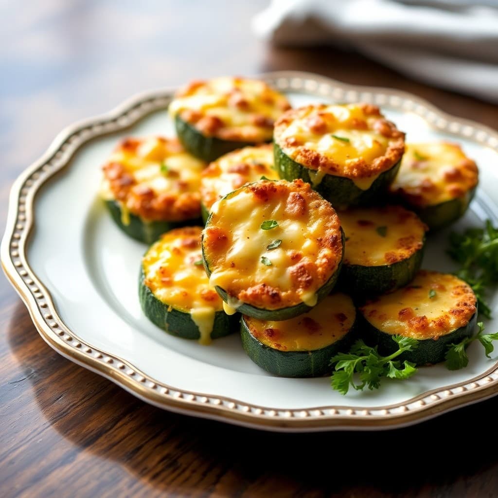 Cheesy Baked Zucchini Bites