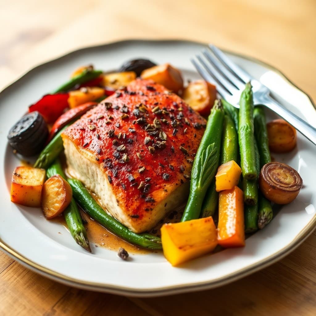 Satiating Salmon with Autumn Veggies