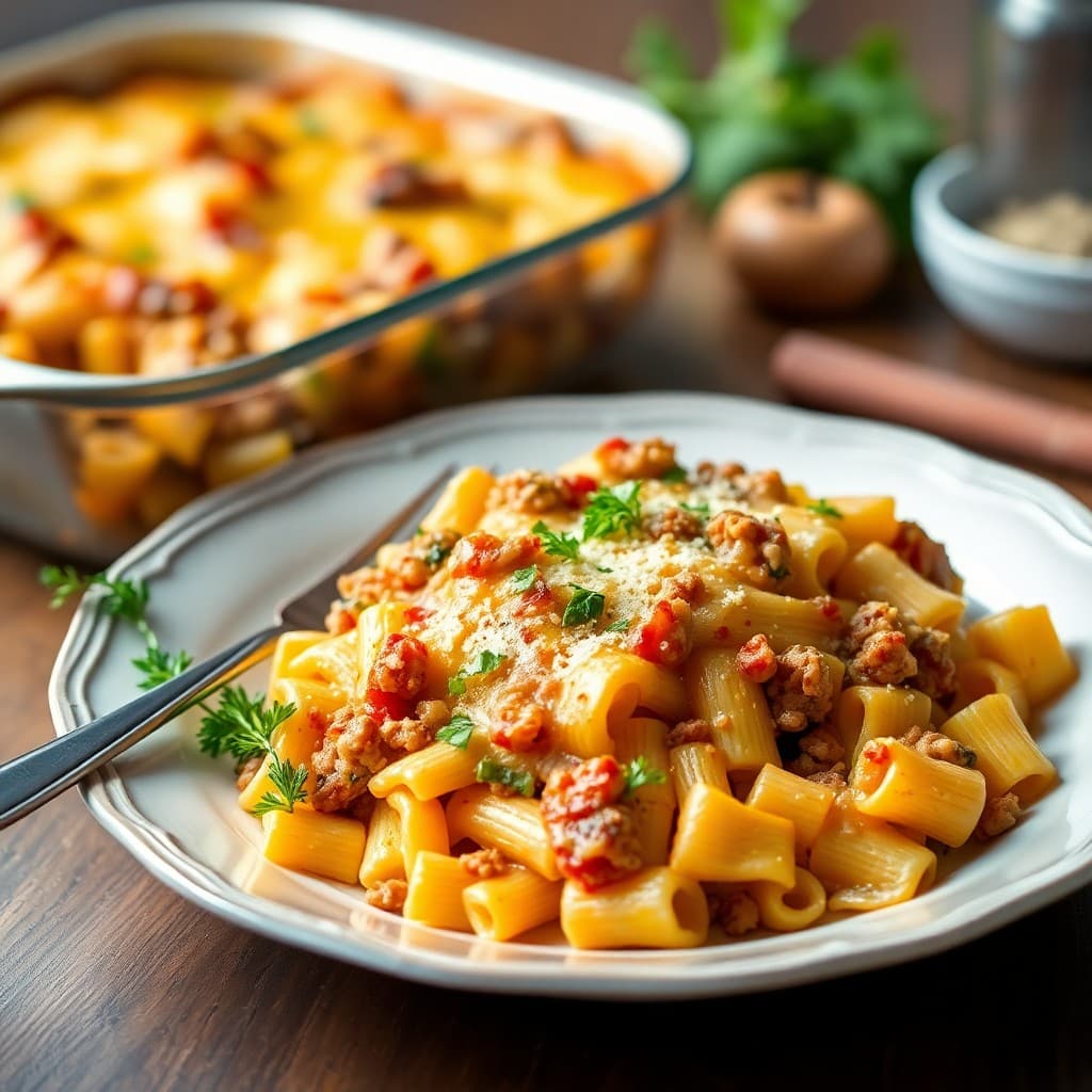 Cheesy Beef and Veggie Pasta Bake