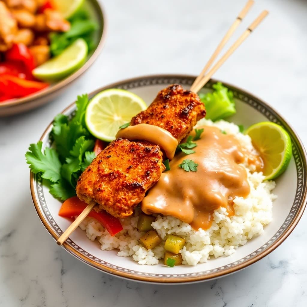 Thai Chicken Satay Bowls