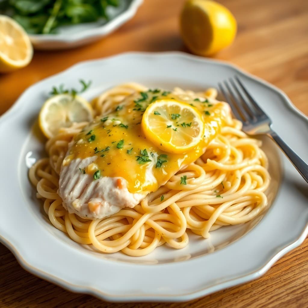 Zesty Lemon Chicken Piccata Pasta