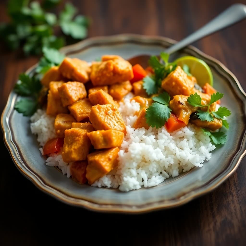Spicy Thai Coconut Chicken Curry Bowls