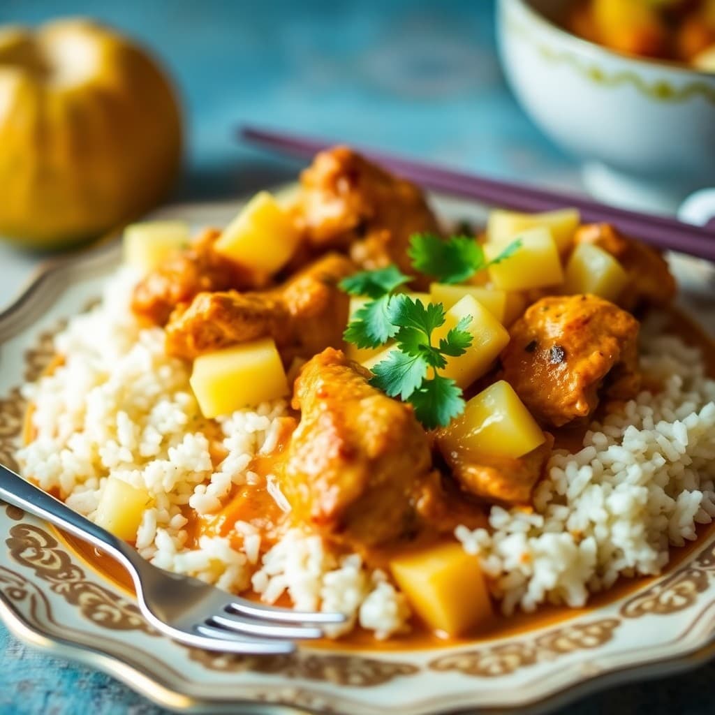 Thai Coconut Curry Chicken Bowls with Pineapple Salsa