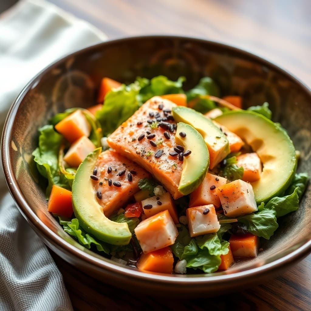 Satiating Salmon Salad with Avocado