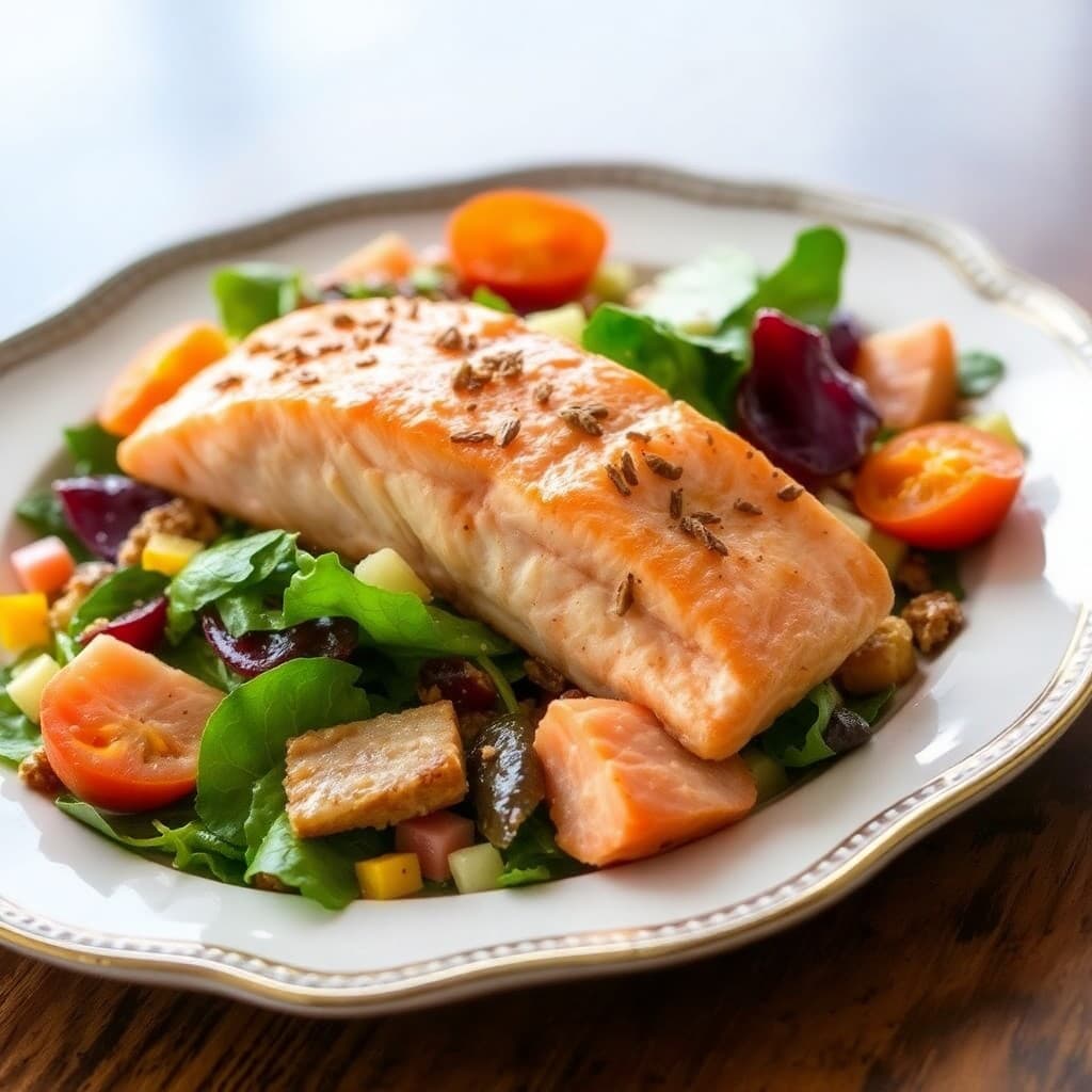 Autumn Harvest Salmon Salad (Breaking Fast)