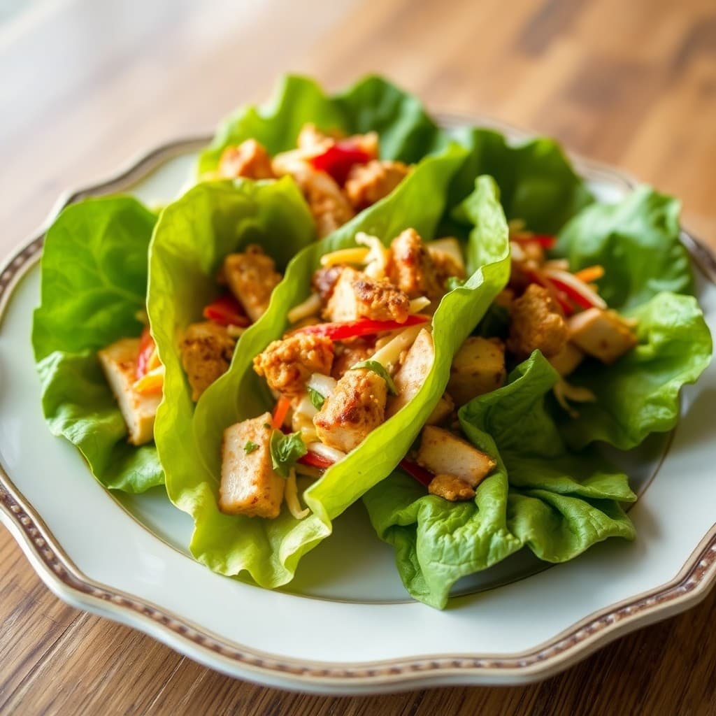 Zesty Thai-Inspired Chicken Lettuce Wraps