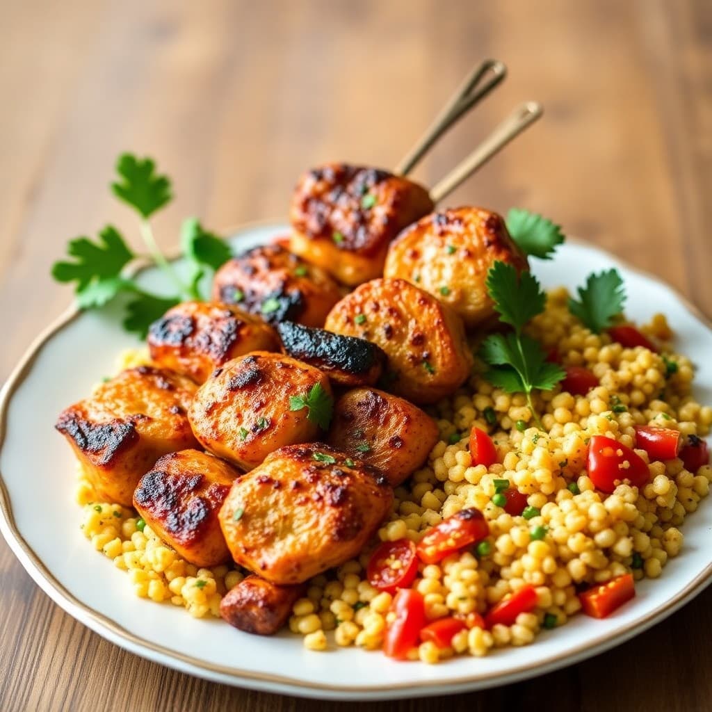 Zesty Tuscan Chicken Skewers