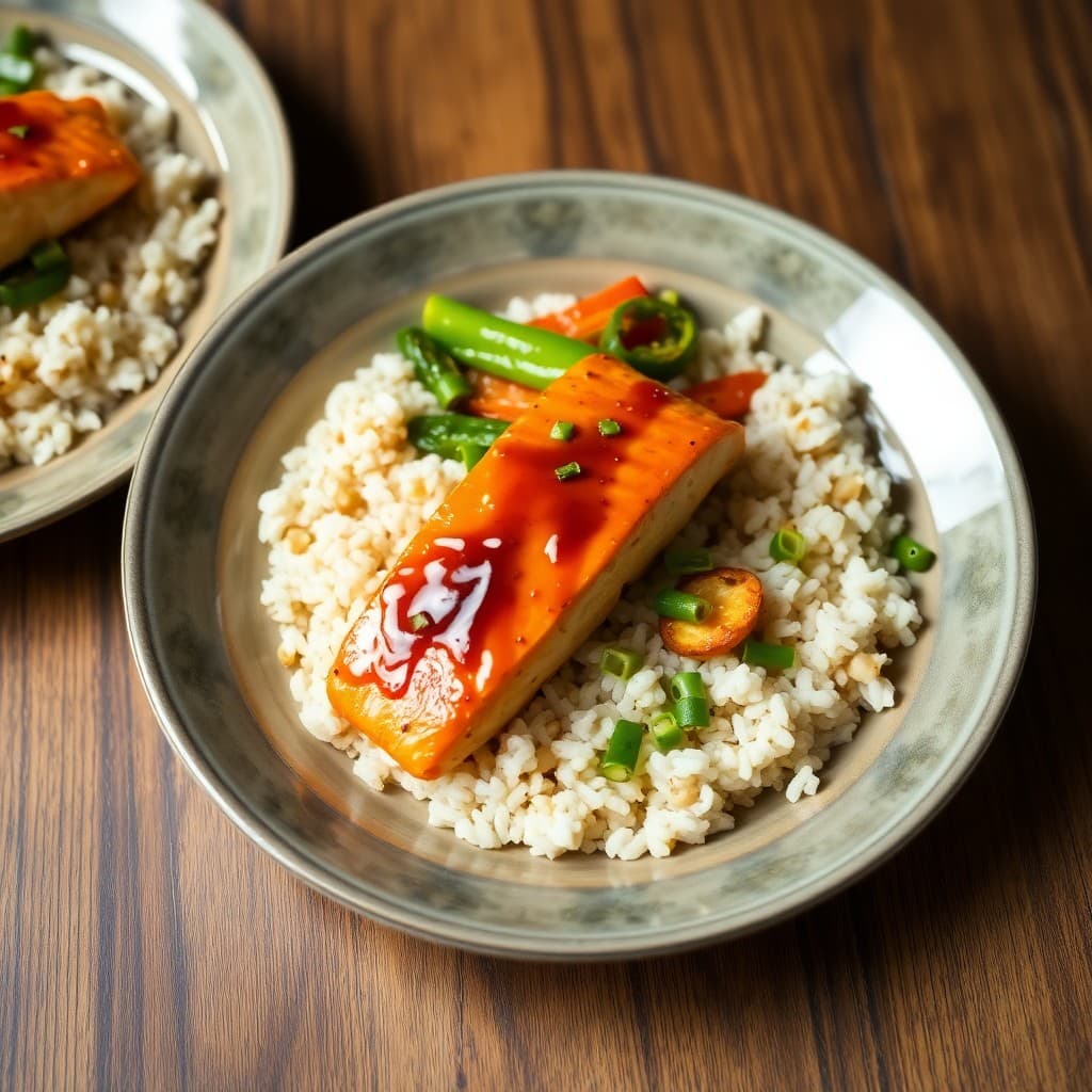 Sesame Ginger Salmon Rice Bowls