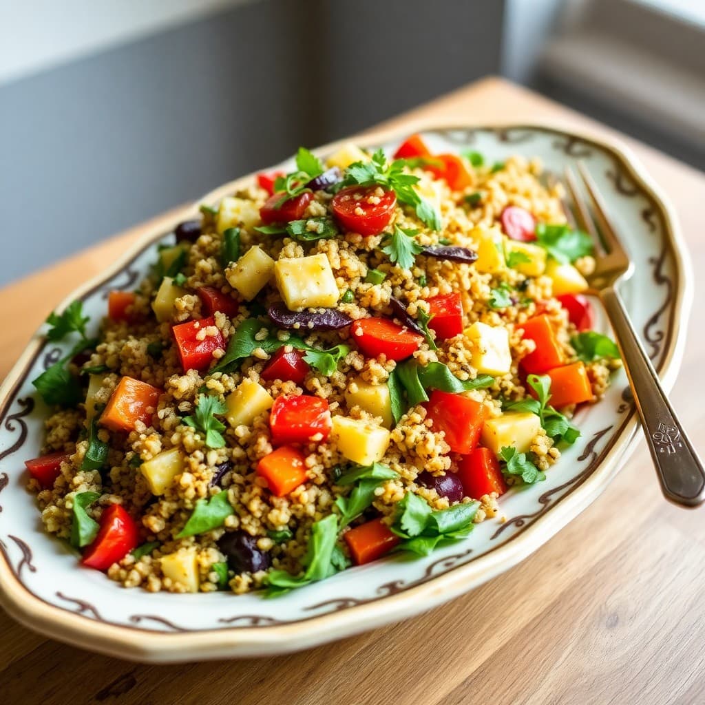 Mediterranean Quinoa and Roasted Vegetable Salad