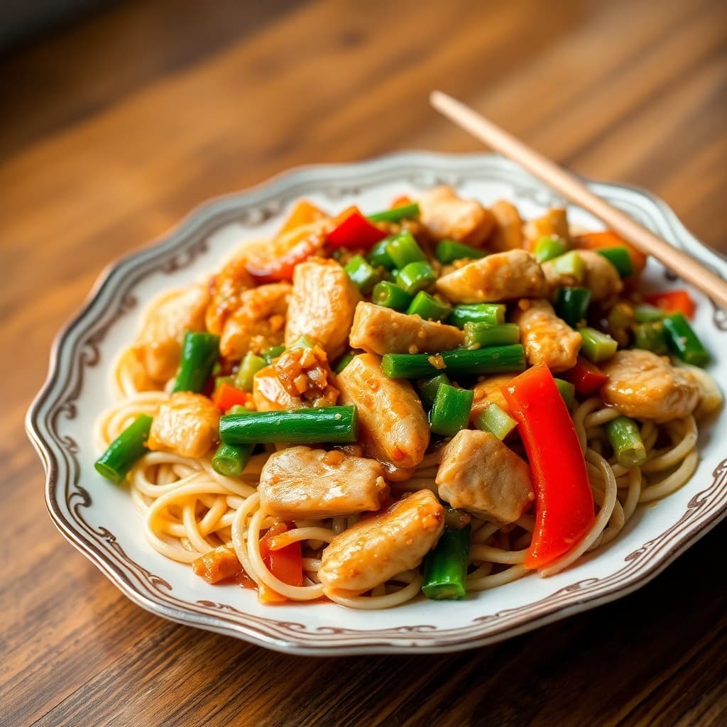 Teriyaki Chicken Stir-Fry with Udon Noodles