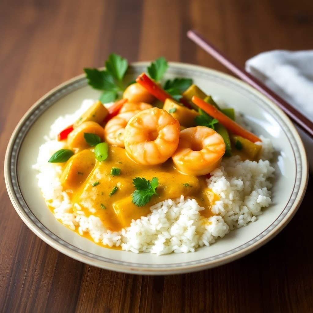 Thai-Inspired Shrimp Coconut Curry Bowls
