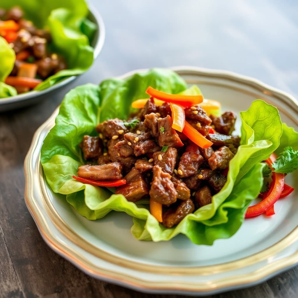 Sizzling Korean Bulgogi Lettuce Wraps