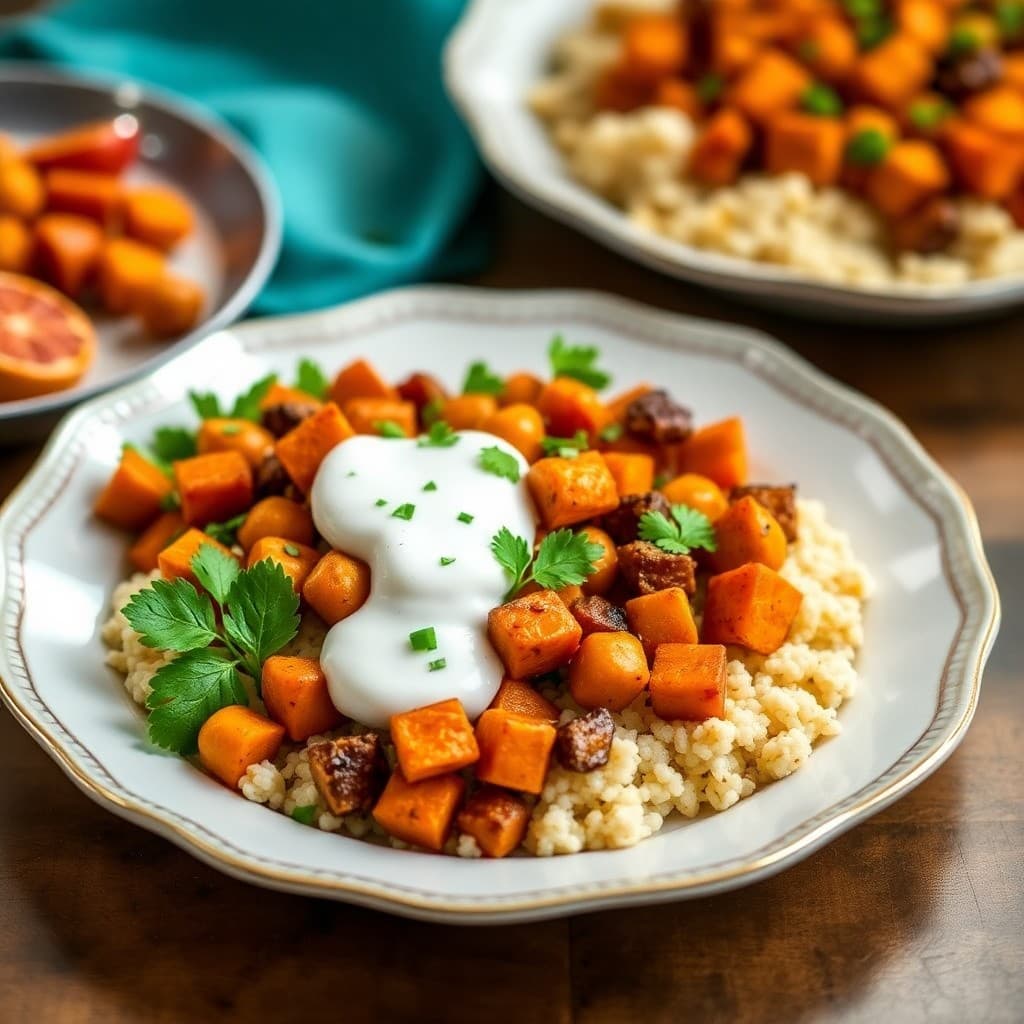Moroccan-Spiced Chickpea and Sweet Potato Bowls