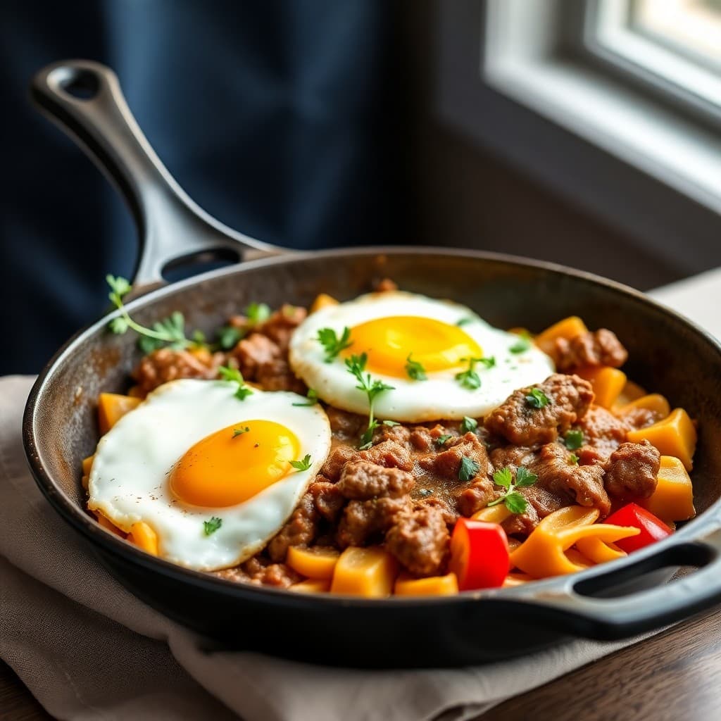 Beef and Egg Keto Breakfast Skillet