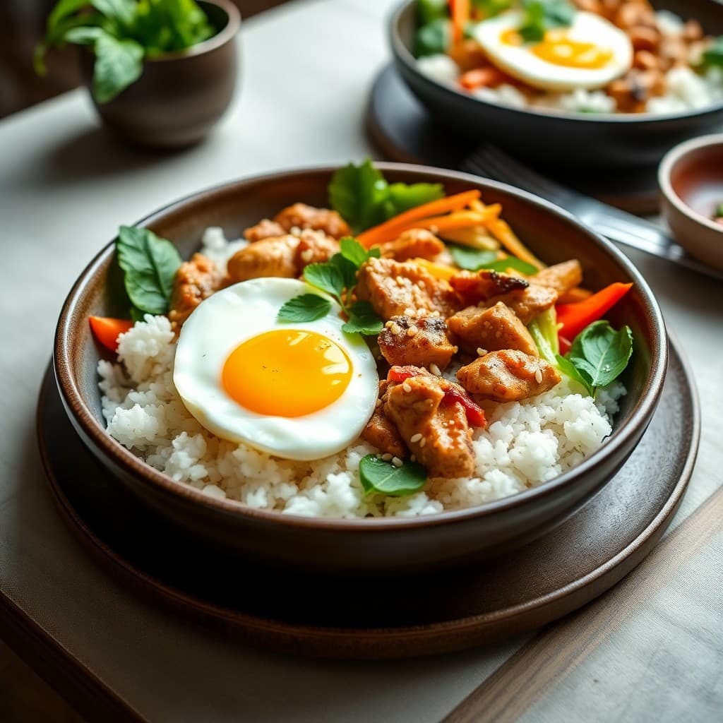Thai Basil Chicken Breakfast Bowls