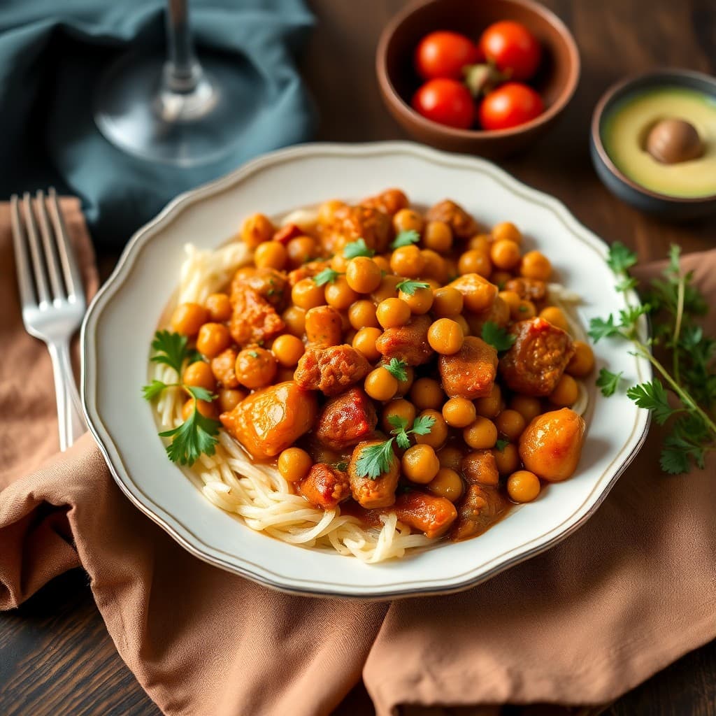Moroccan Chicken and Chickpea Tagine