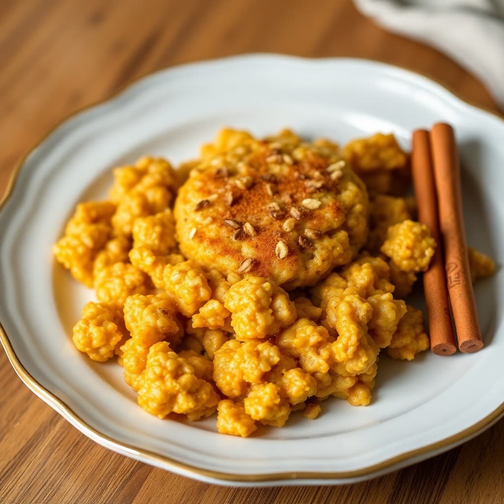 Baked Keto Pumpkin Spice Oatmeal