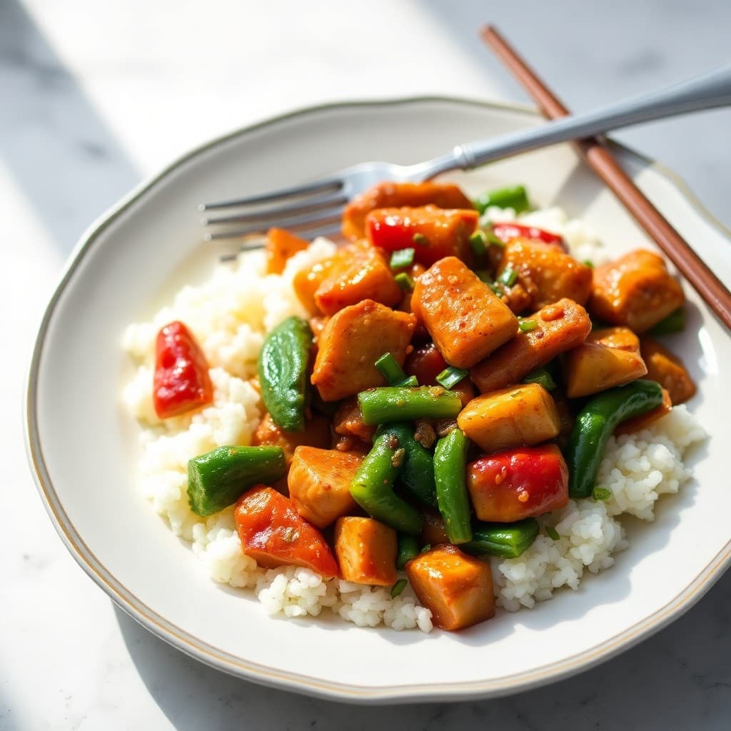 Teriyaki Chicken Stir-Fry with Cauliflower Rice