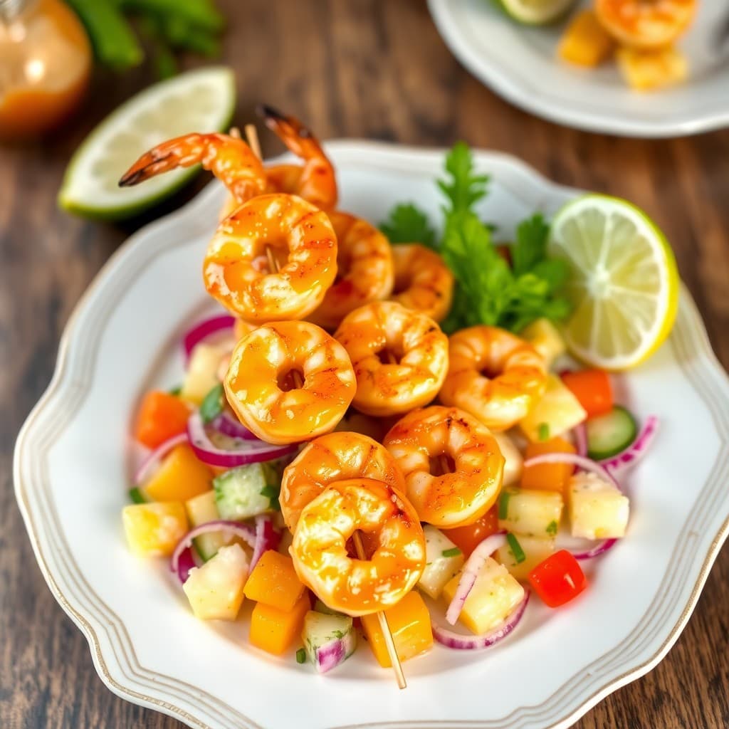 Honey Lime Thai Shrimp Skewers