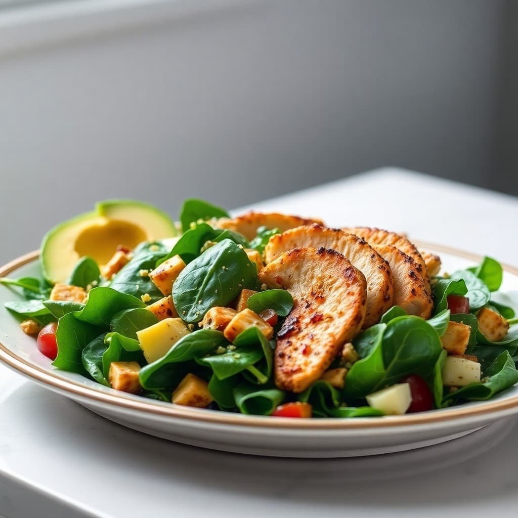Protein-Packed Spinach and Chicken Salad