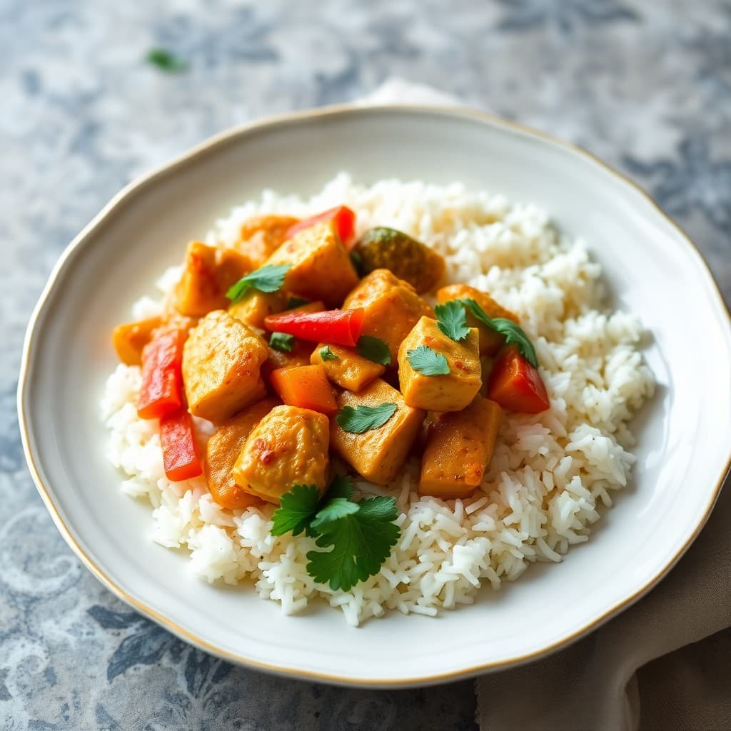 Thai Coconut Chicken Curry with Basmati Rice