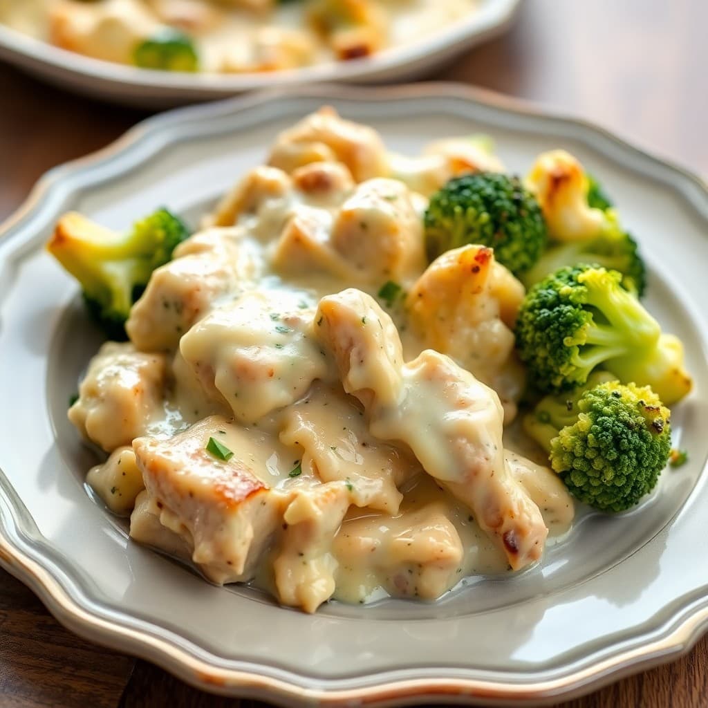 Creamy Keto Chicken and Broccoli Casserole