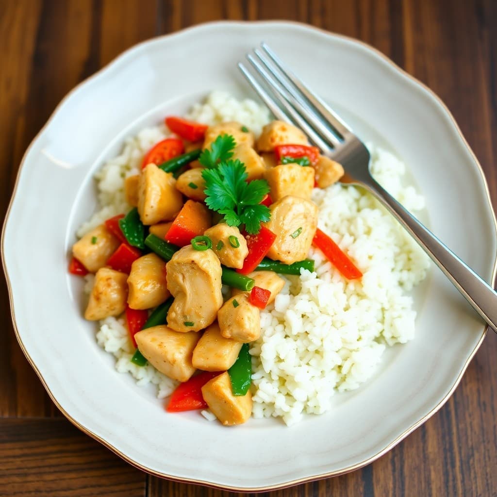 Zesty Chili-Lime Chicken Stir-Fry with Cauliflower Rice