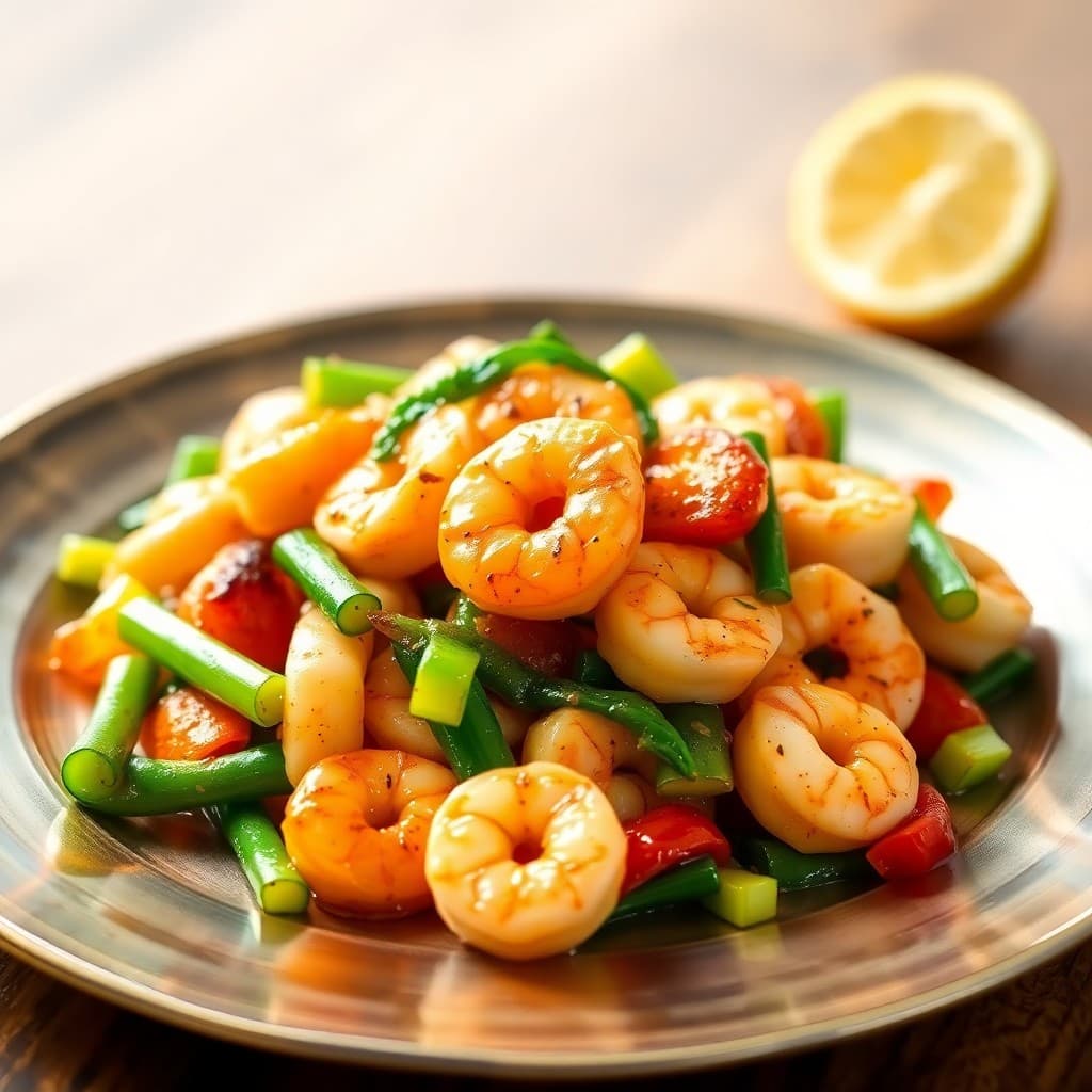 Lemon Garlic Shrimp Stir-Fry