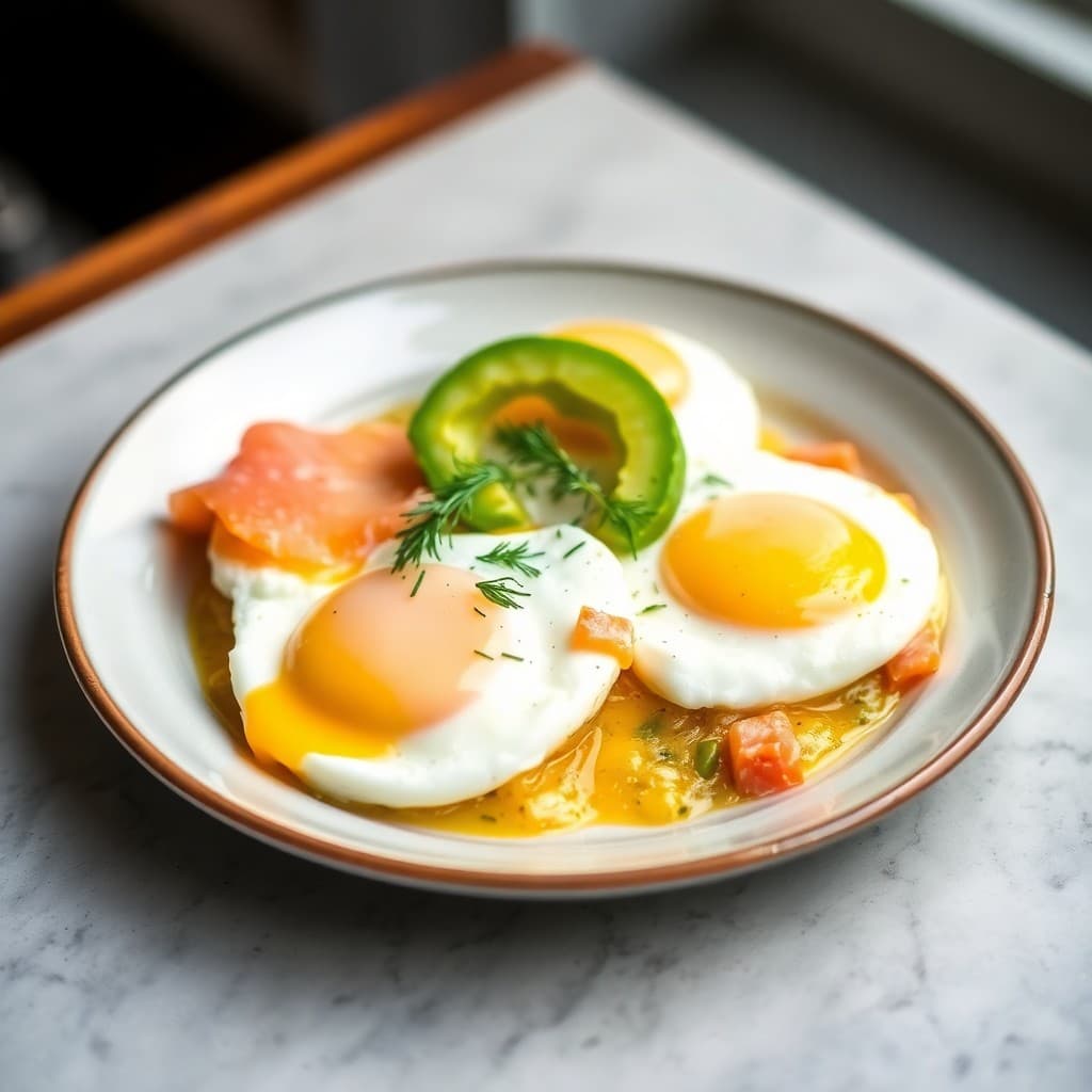 Keto Baked Eggs with Smoked Salmon and Avocado