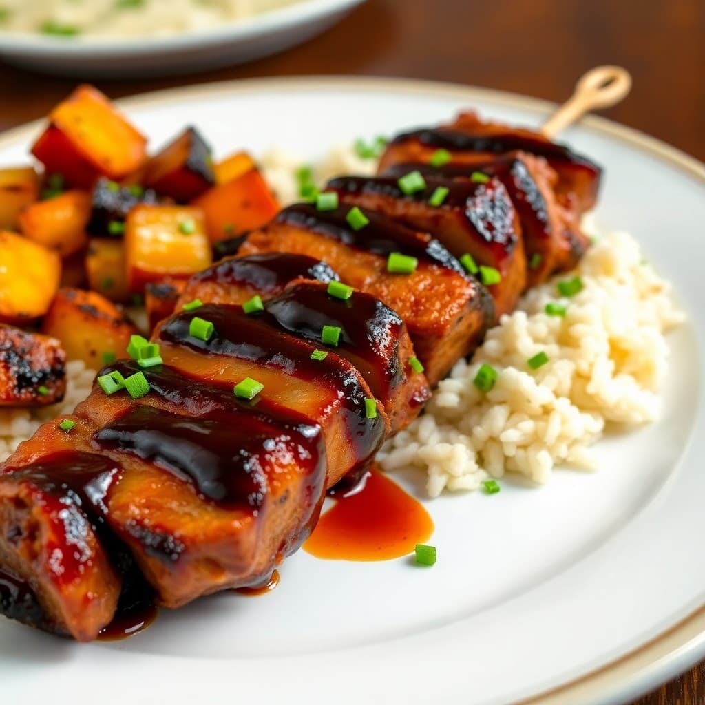 Teriyaki Glazed Pork Tenderloin Skewers
