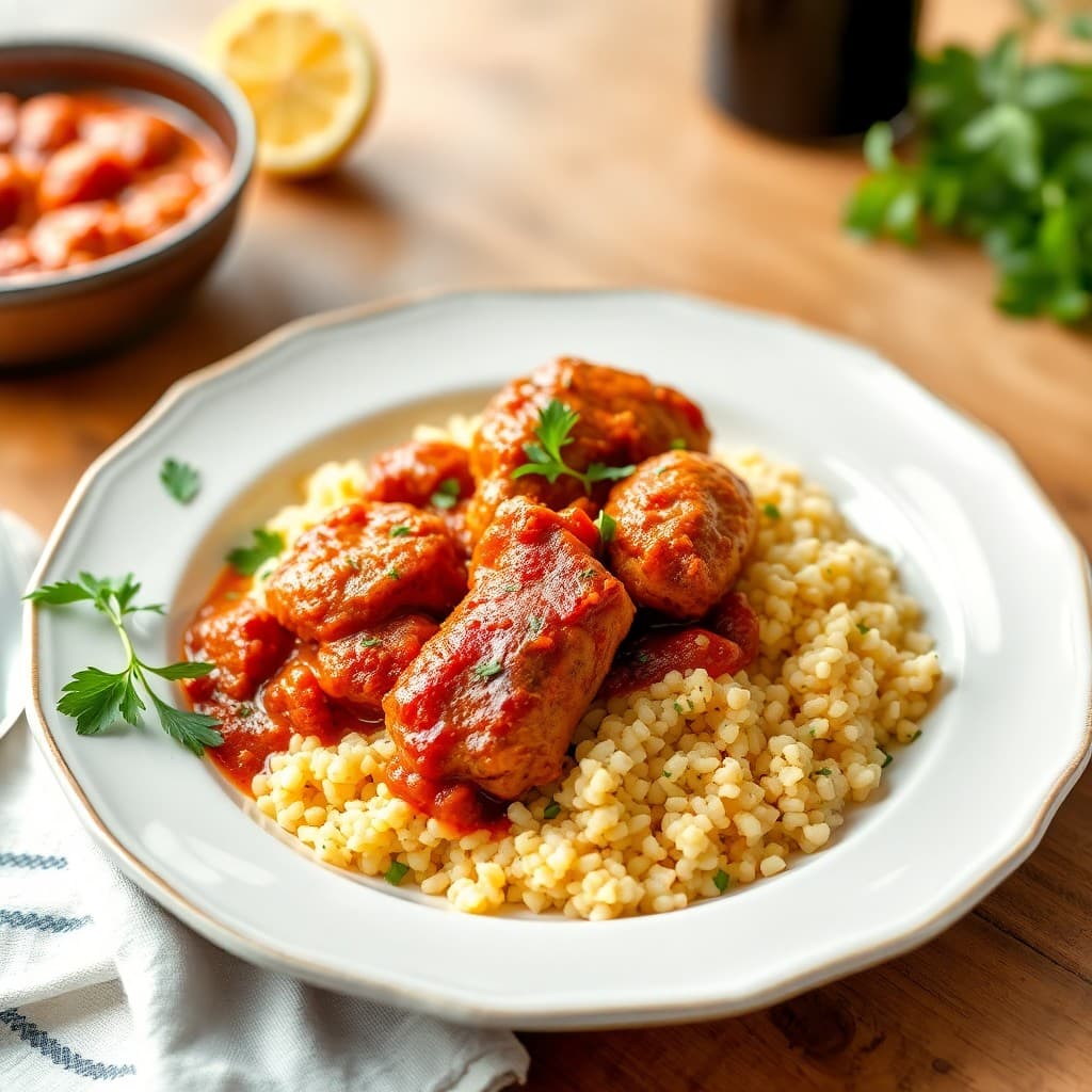 Moroccan-Style Chicken Tagine with Lemon Couscous