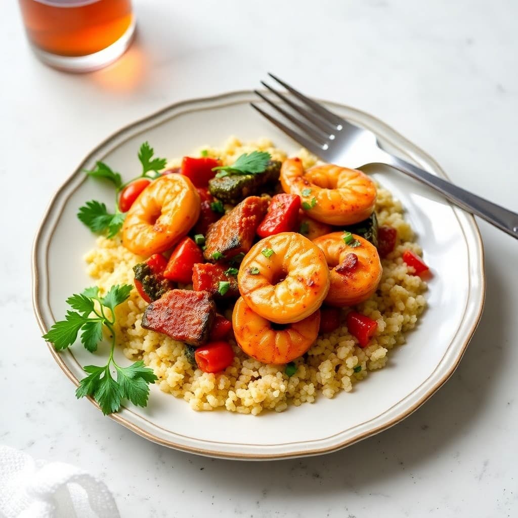 Cajun Shrimp and Quinoa Skillet