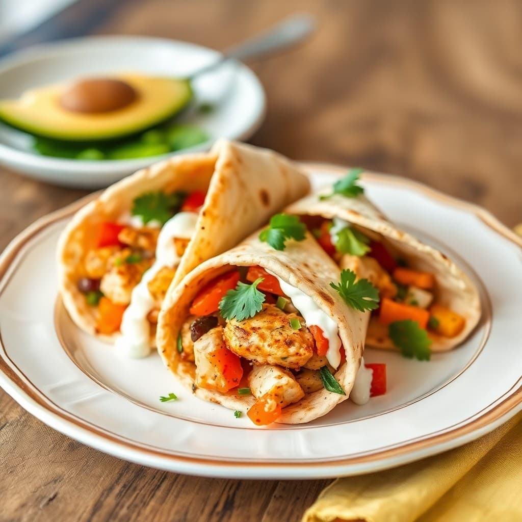 Breezy Mediterranean Chicken Wraps