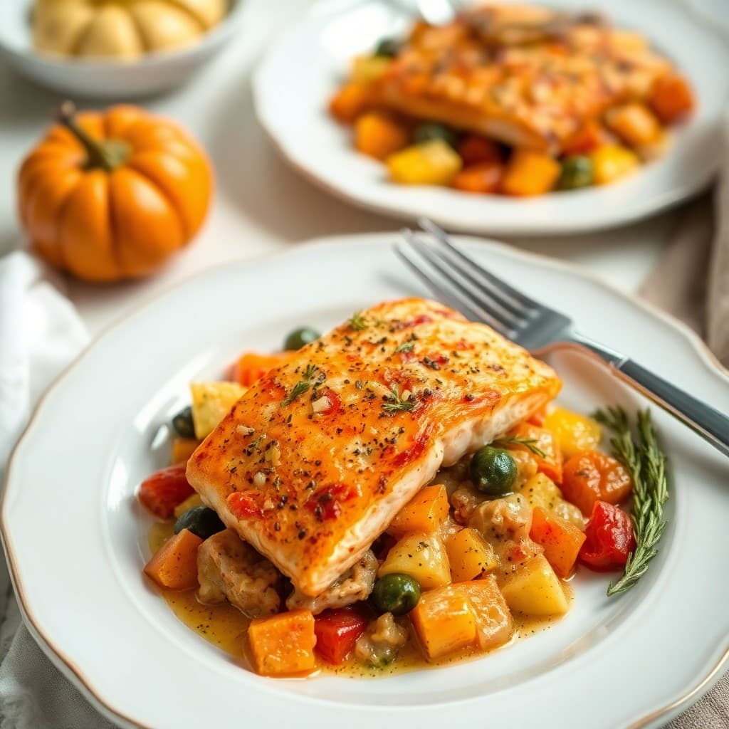 Autumn Paleo Salmon Bake
