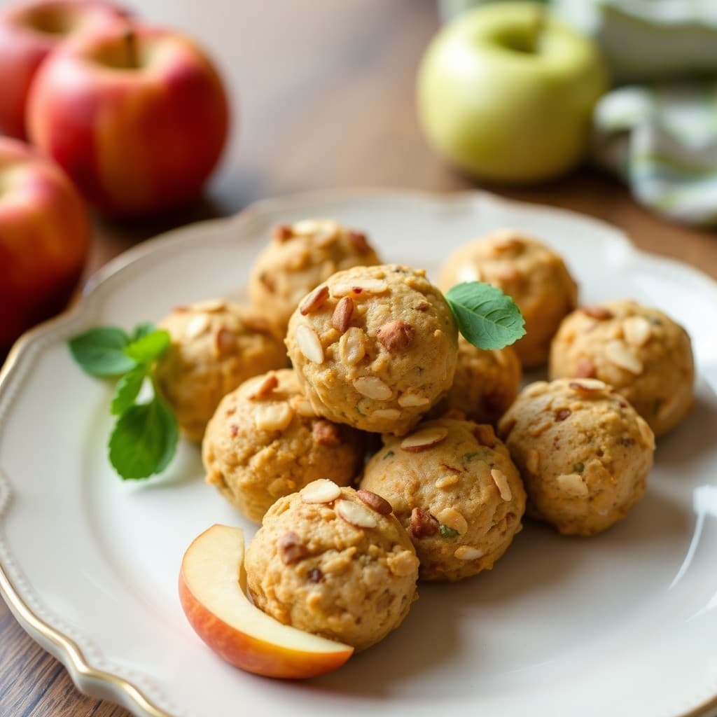 Autumn Apple and Almond Protein Bites