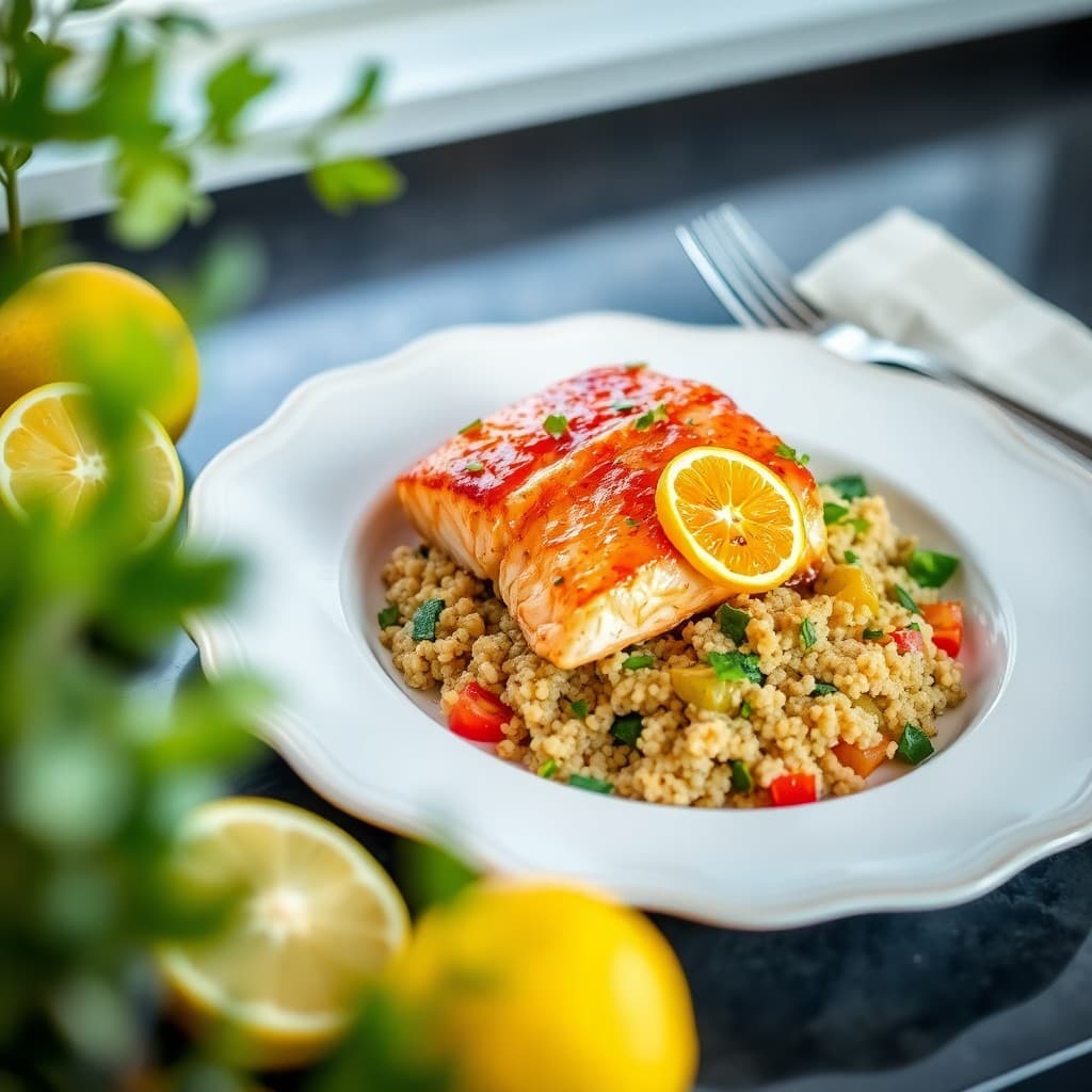 Citrus Glazed Salmon Bowls