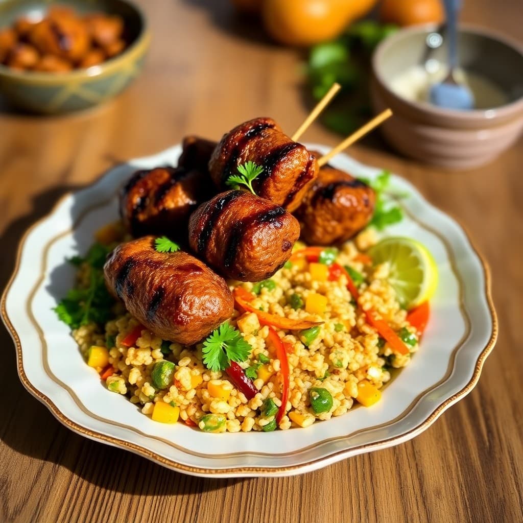 Grilled Moroccan Lamb Kofta Bowls