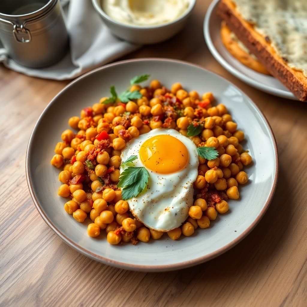 Indian Spiced Chickpea Scramble