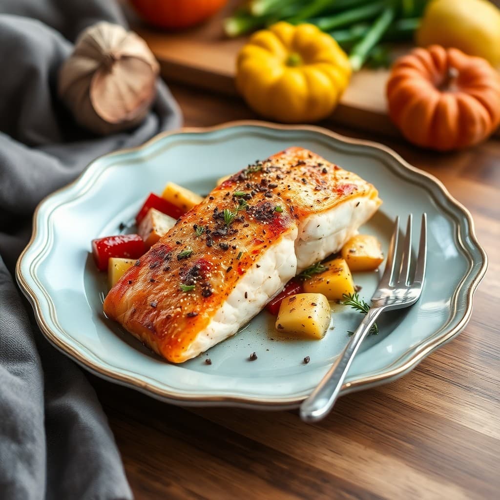 Autumn Keto Baked Salmon with Roasted Vegetables