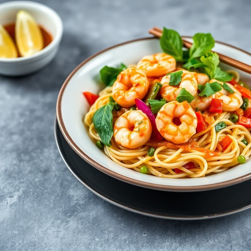 Zesty Shrimp Pad Thai Bowls