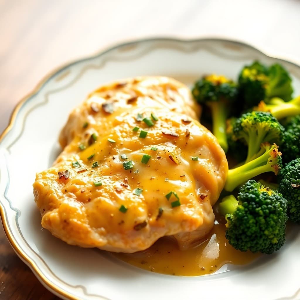 Garlic Lemon Chicken with Roasted Broccoli