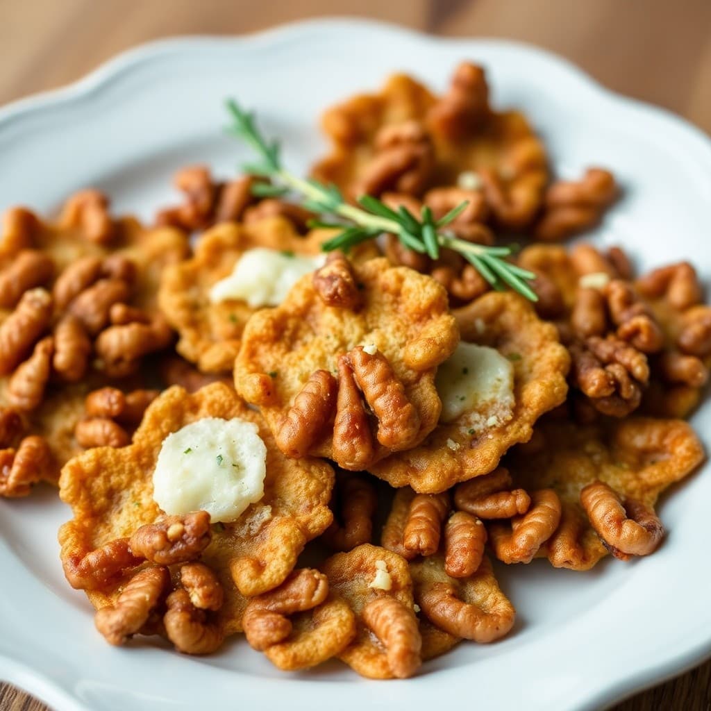 Keto Roasted Walnut and Parmesan Crisps