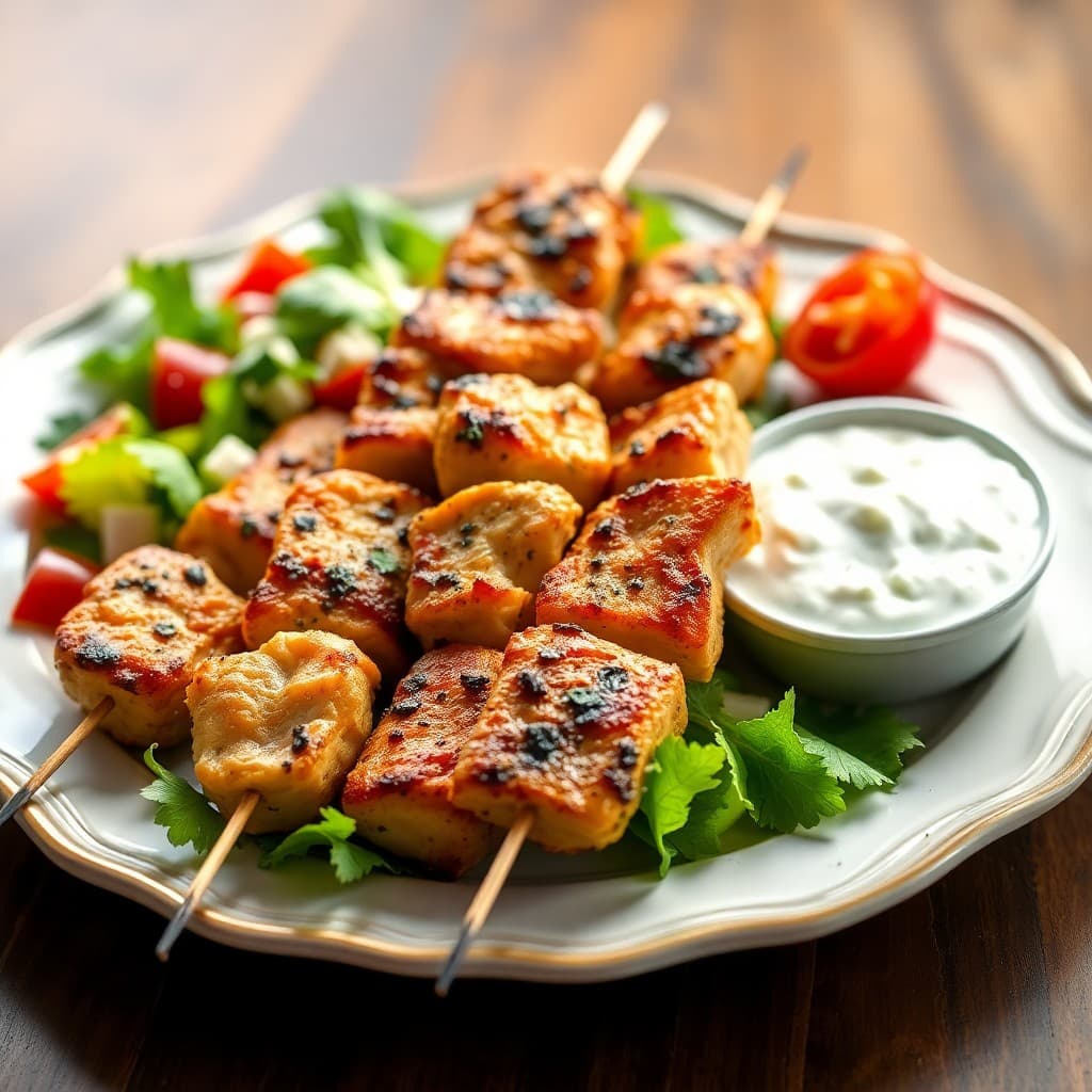 Savory Mediterranean Chicken Skewers