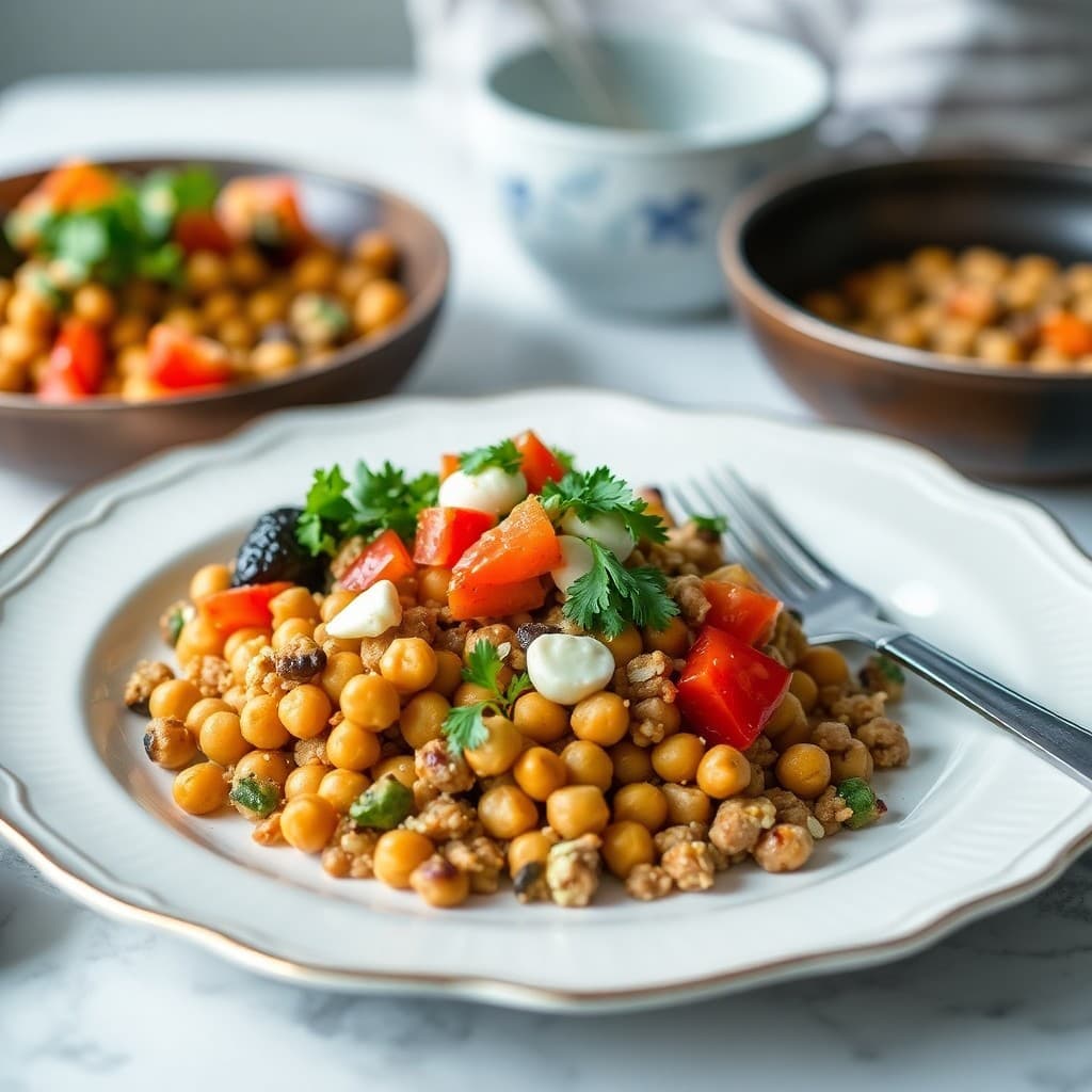 Mediterranean Chickpea Lentil Bowls