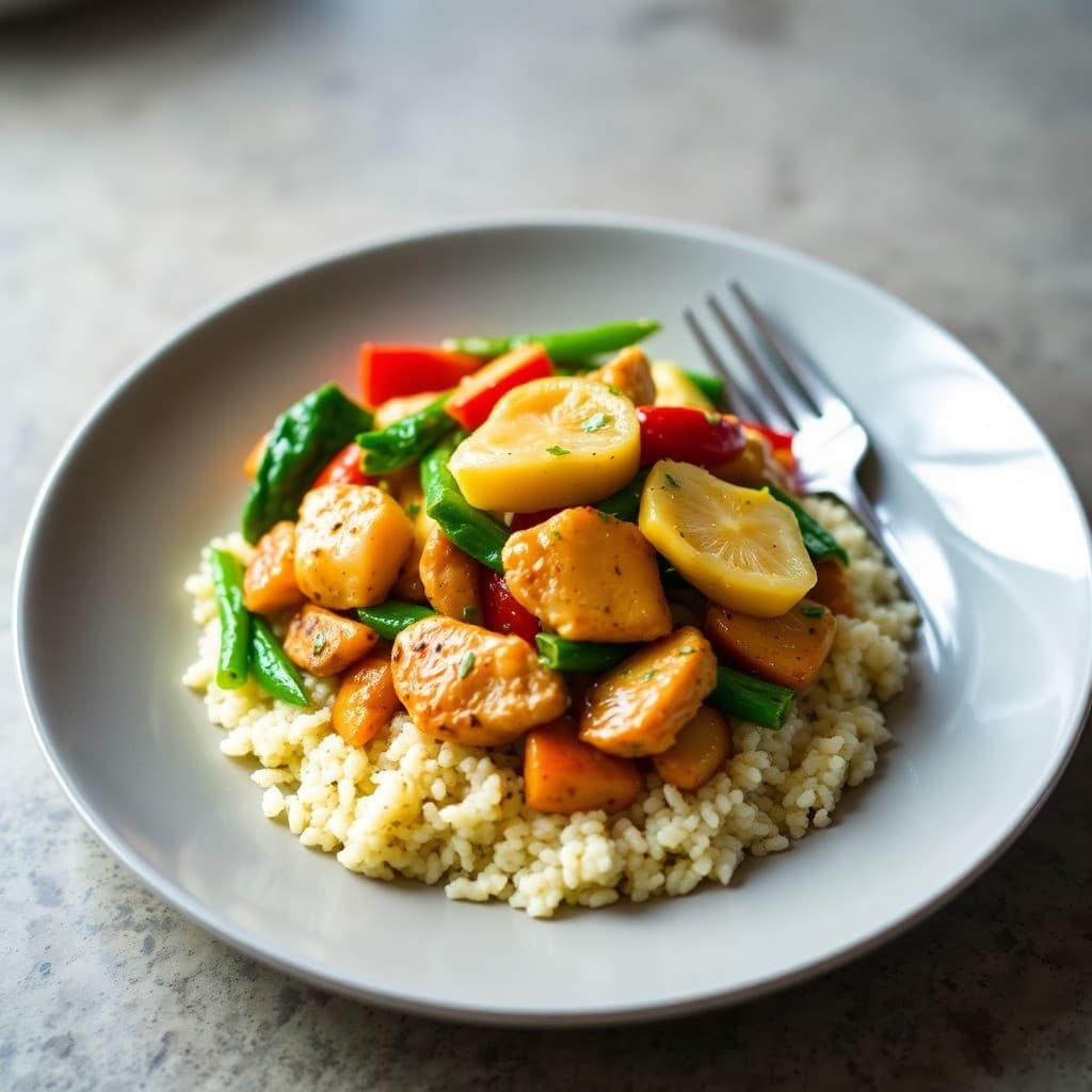 Sizzling Lemon Garlic Chicken Stir-Fry