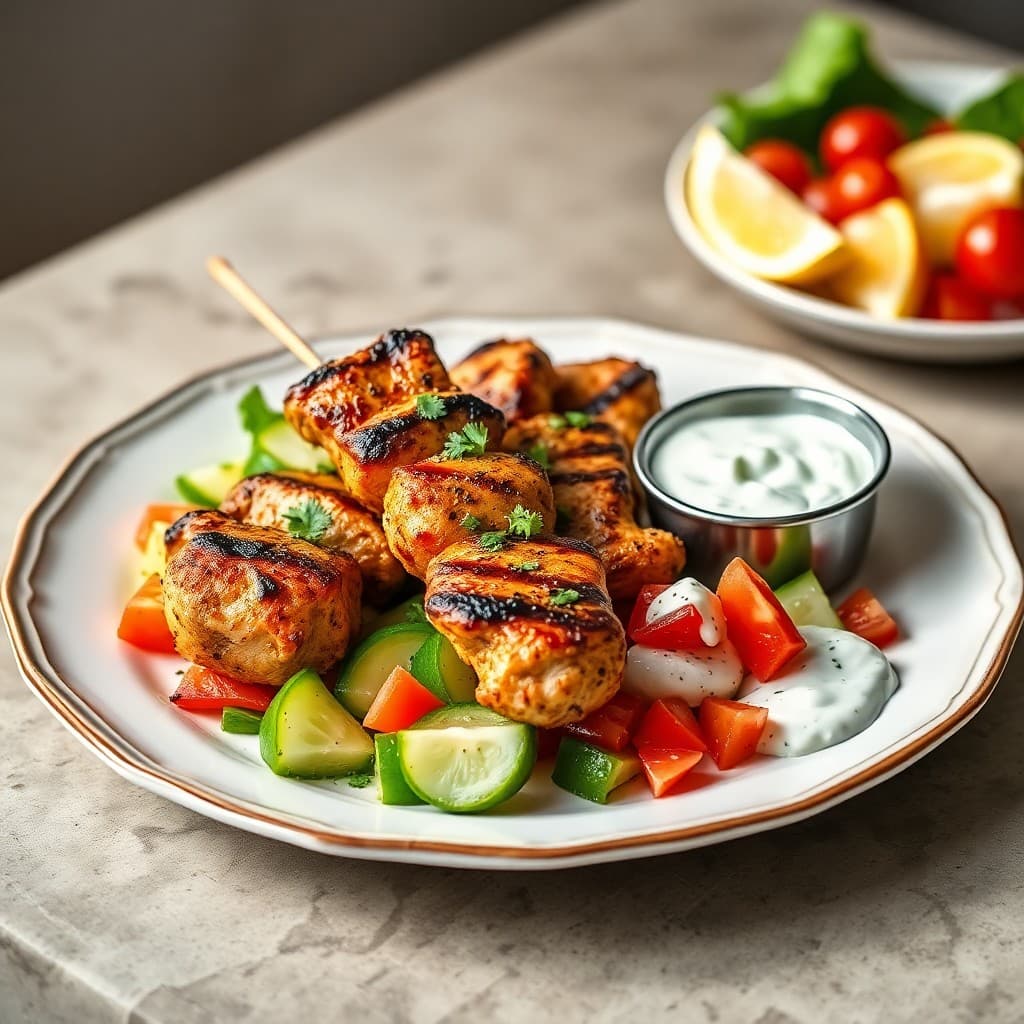 Greek Chicken Souvlaki Skewers